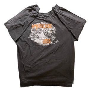 Vintage long sleeve American motorcycle rally tee
